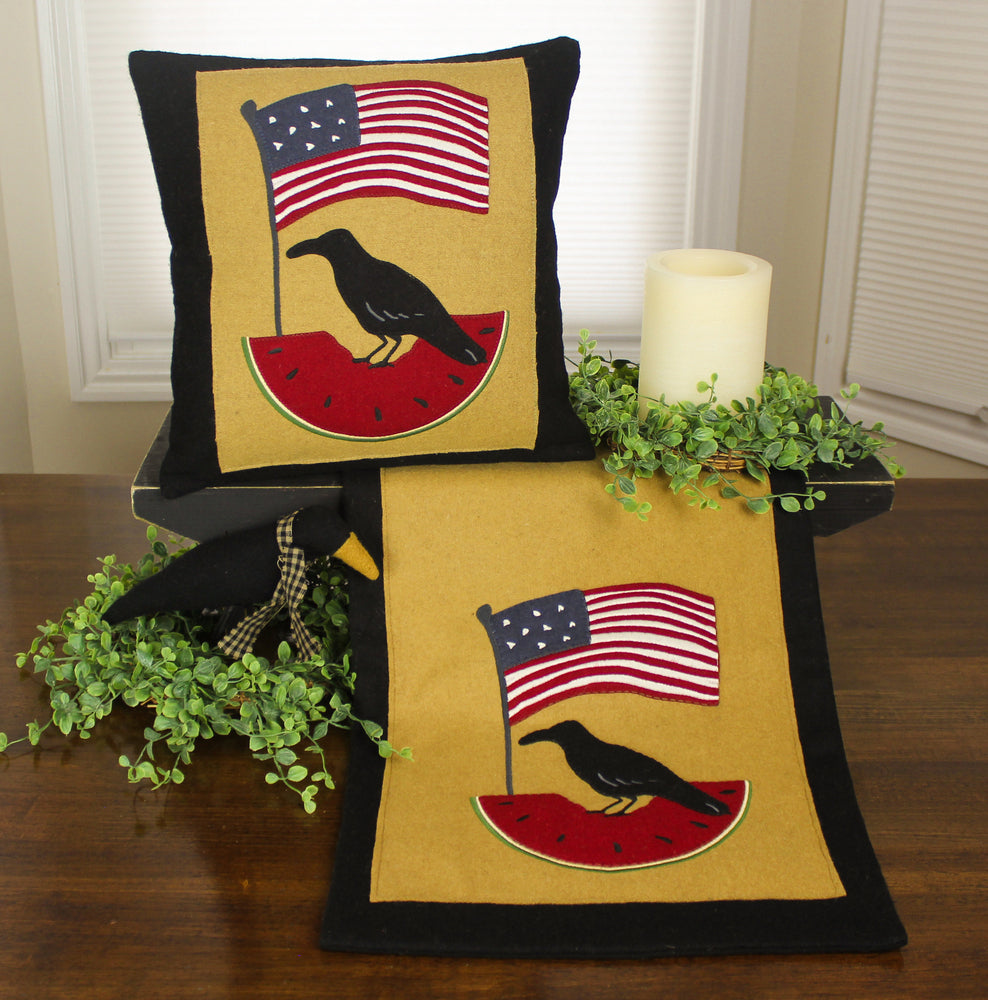 Americana  Black Table Runner  - Interiors by Elizabeth