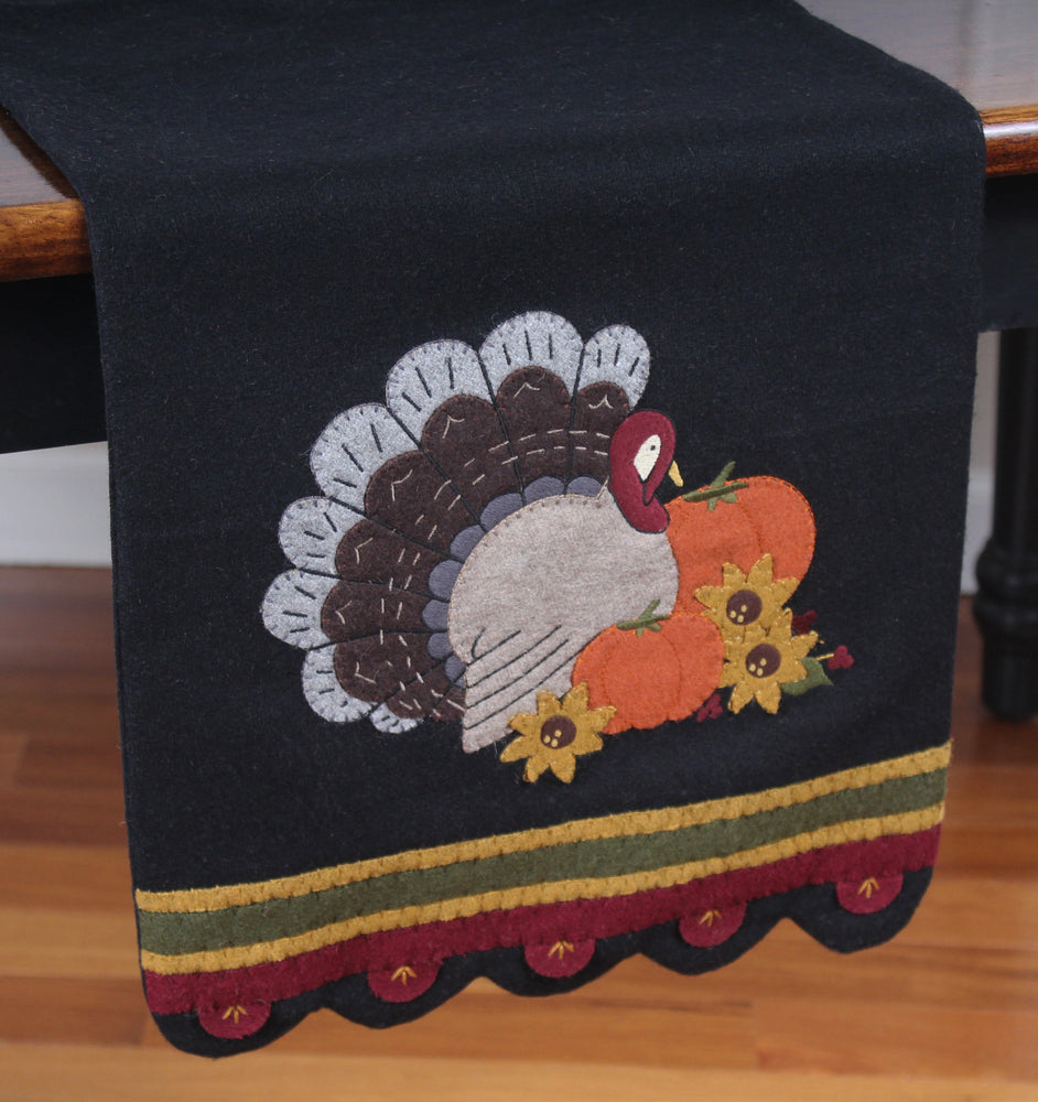 Turkey Time Black Table Runner  - Interiors by Elizabeth