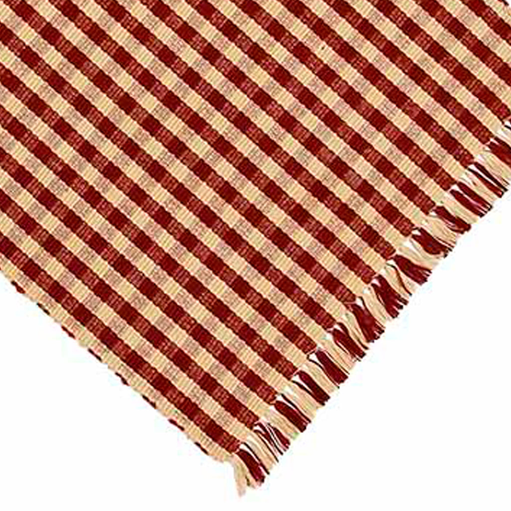 Barn Red Nutmeg Heritage House Check Barn Red Table Runner - Interiors by Elizabeth