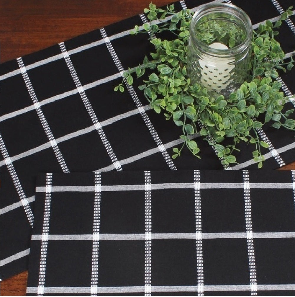 Blackstone Black Table Runner  - Interiors by Elizabeth