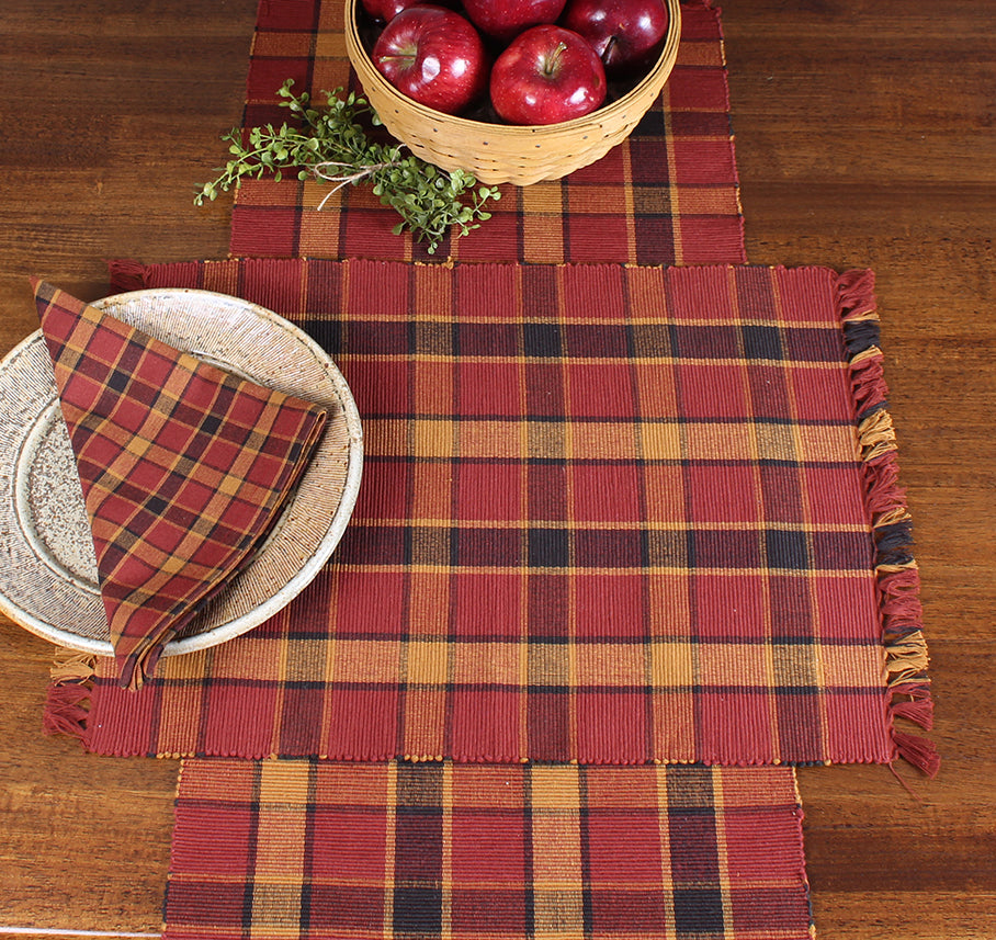 Homestead Red Table Runner - Interiors by Elizabeth