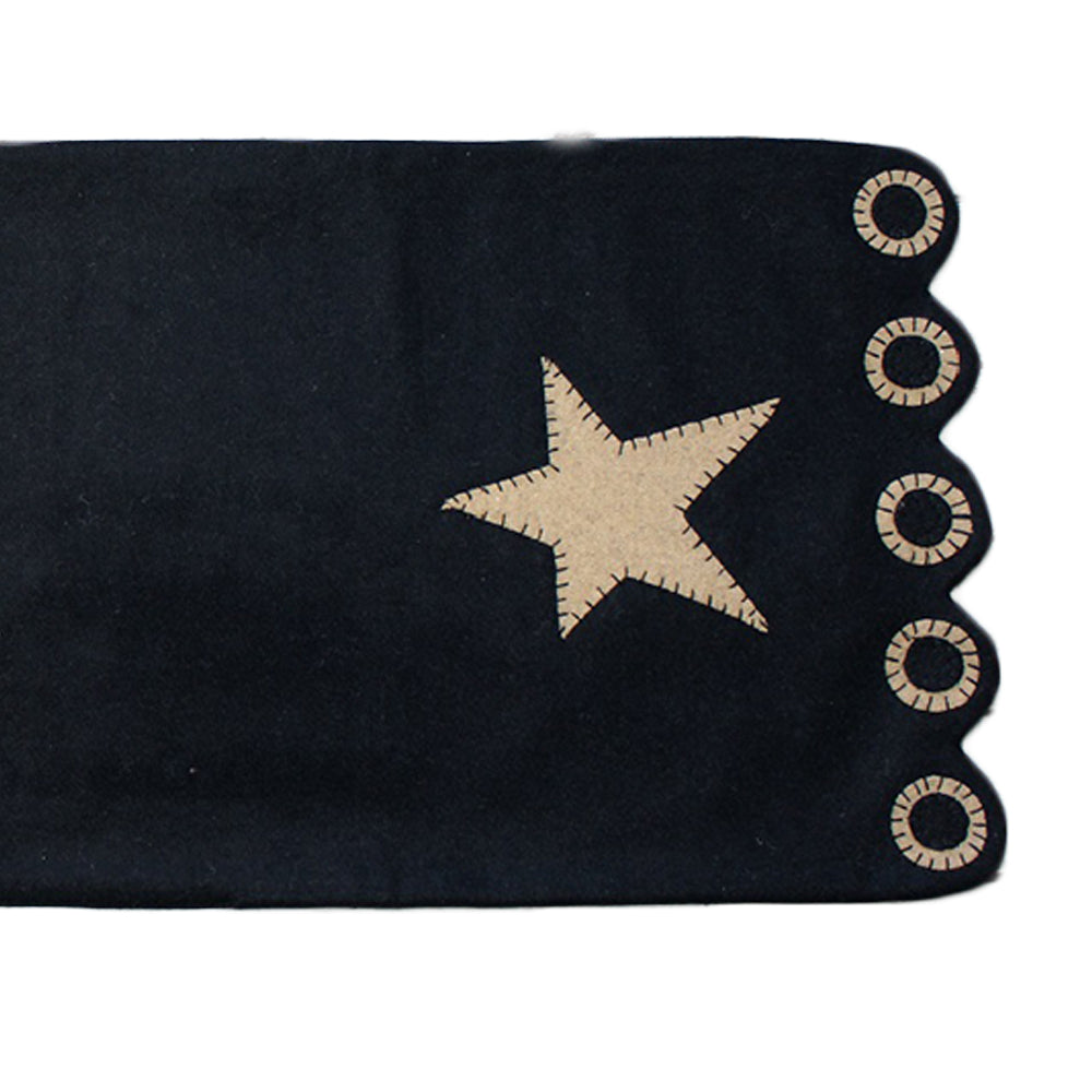 Black & Tan Star Table Runner TR570011