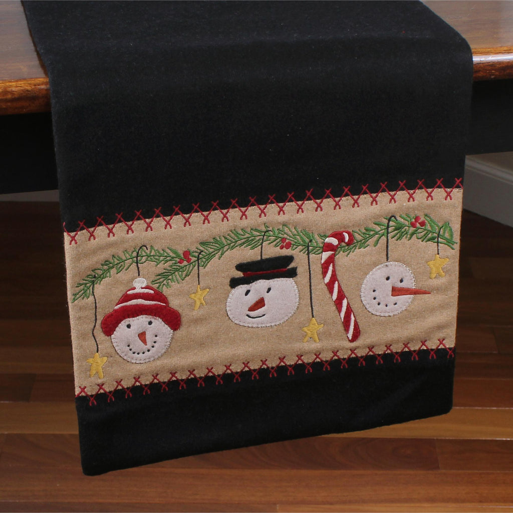 C Snowmen Fun Table Runner - Interiors by Elizabeth