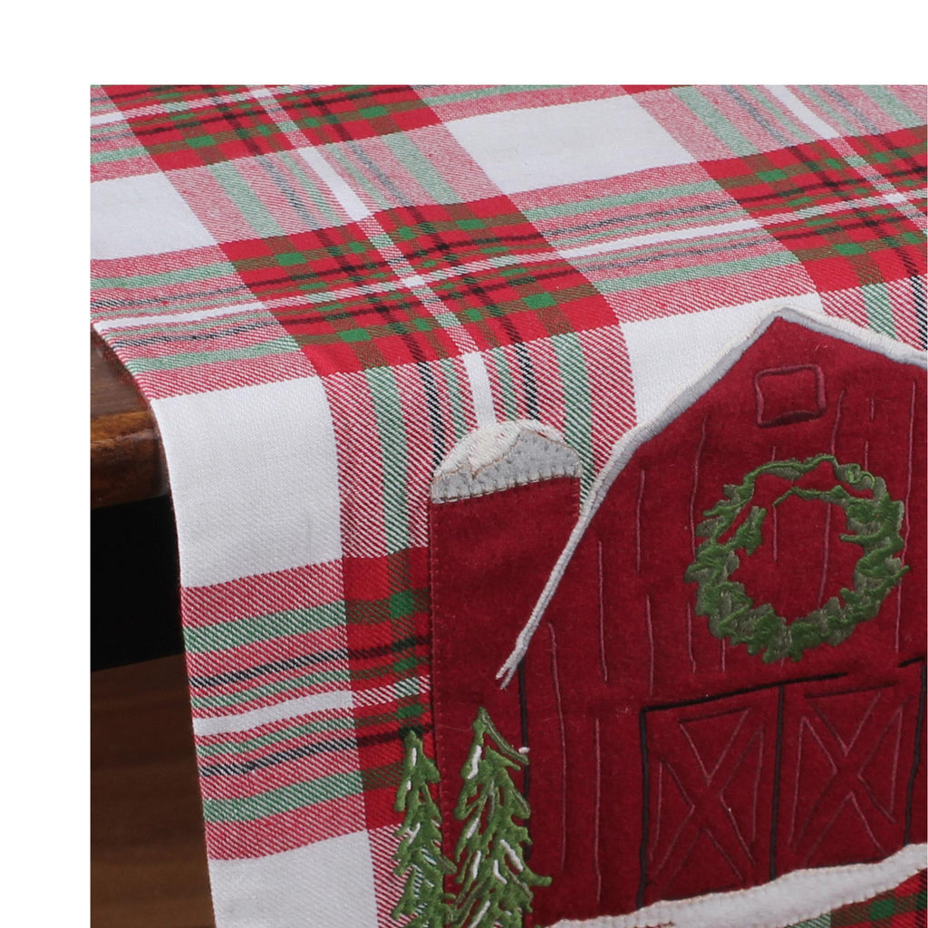 C Tree Farm Barn Table Runner 14 Inx36 In TR784202