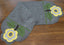 Yellow Flower Gray Table Runner   - Interiors by Elizabeth