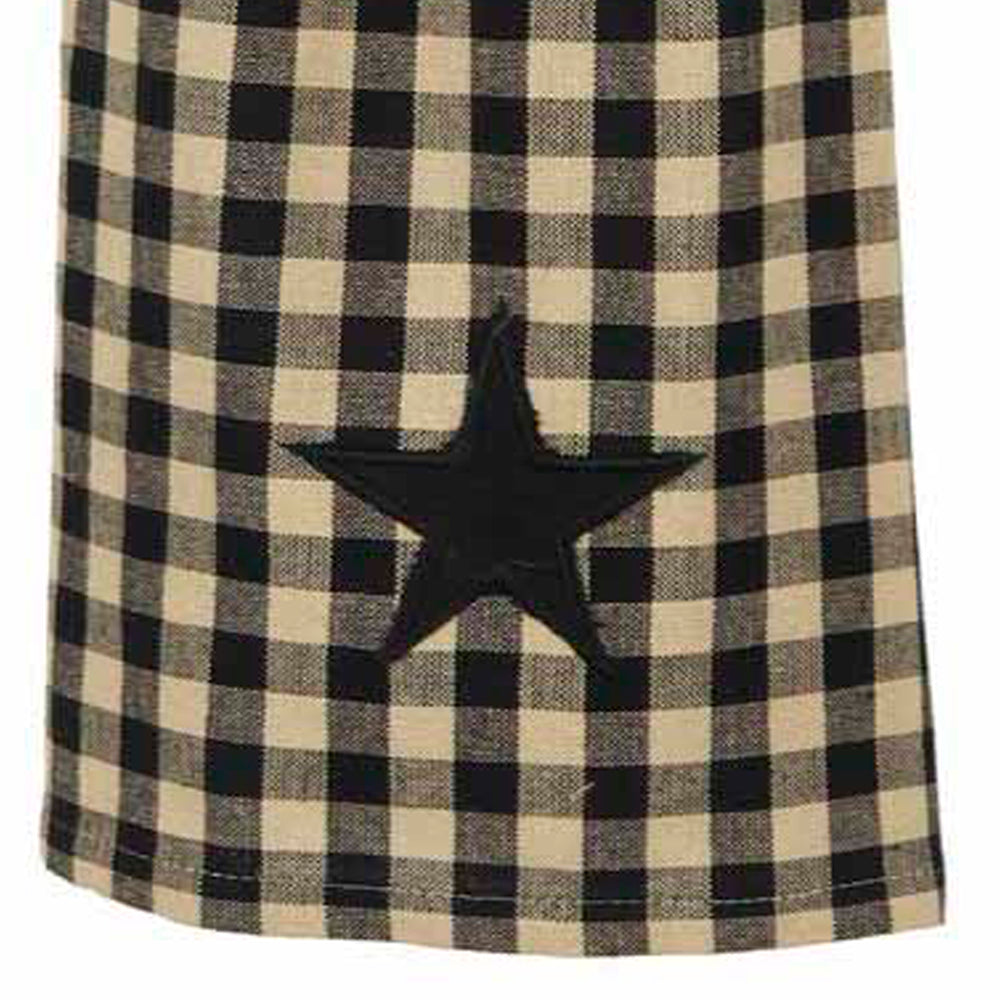 Black Nutmeg Heritage Star Black Tab Towel Set Of Two TT020011