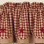 Barn Red Nutmeg Heritage House Check W/ Barn Red Fairfield Valance Lined VF040017