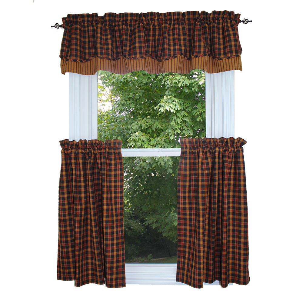 Homestead Black  Fairfield Valance - Interiors by Elizabeth