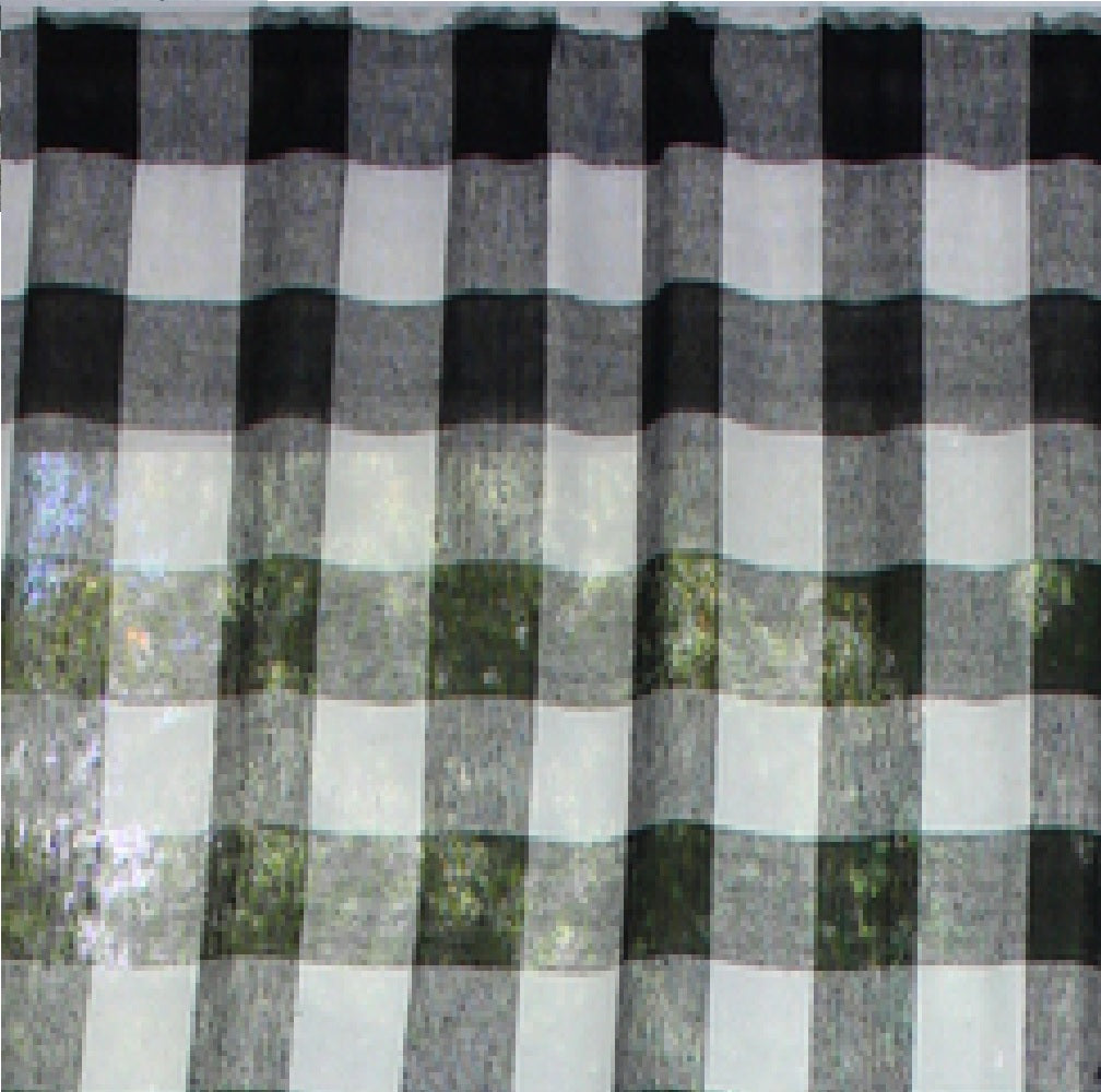 Heirloom  Buffalo Check Black Oat Valance  - Interiors by Elizabeth