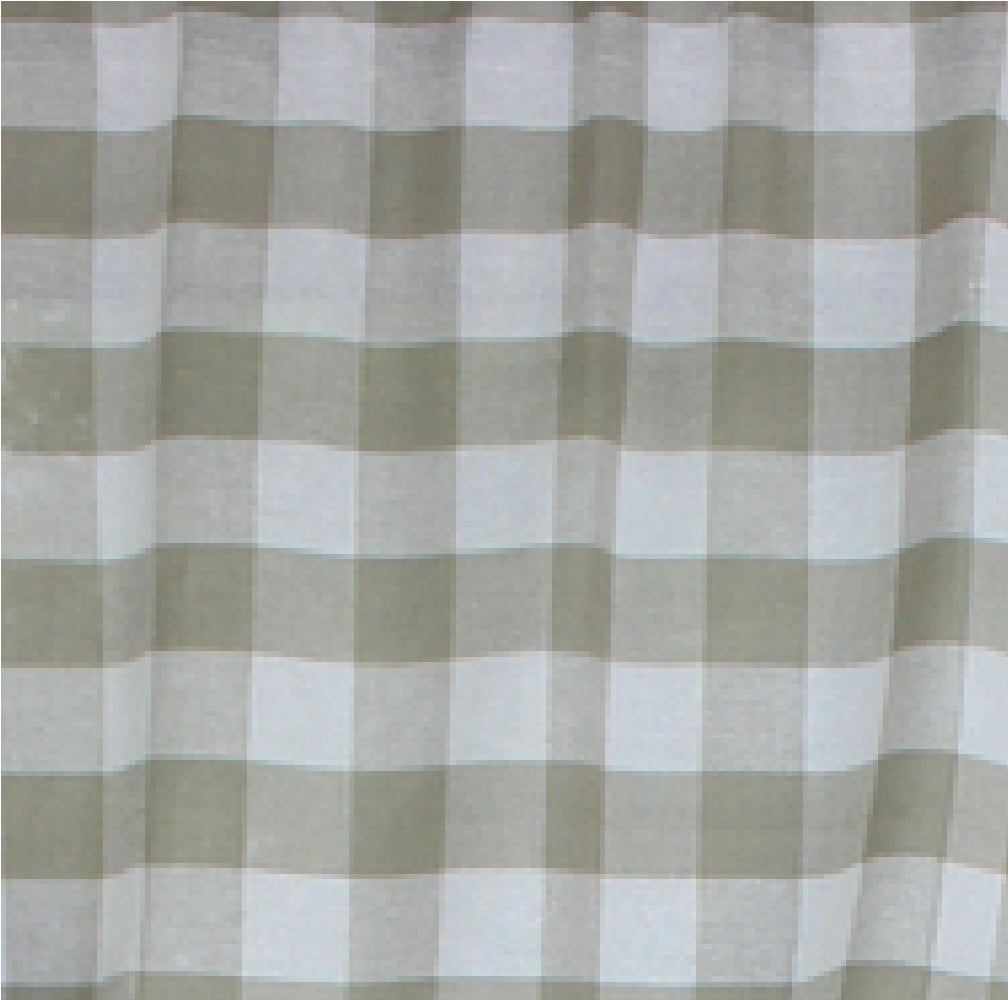 Heirloom Buffalo Check Oat Oat Valance  - Interiors by Elizabeth