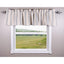 Colonial Blue-Cream Grain Sack Stripe Valance - Lined - Interiors by Elizabeth