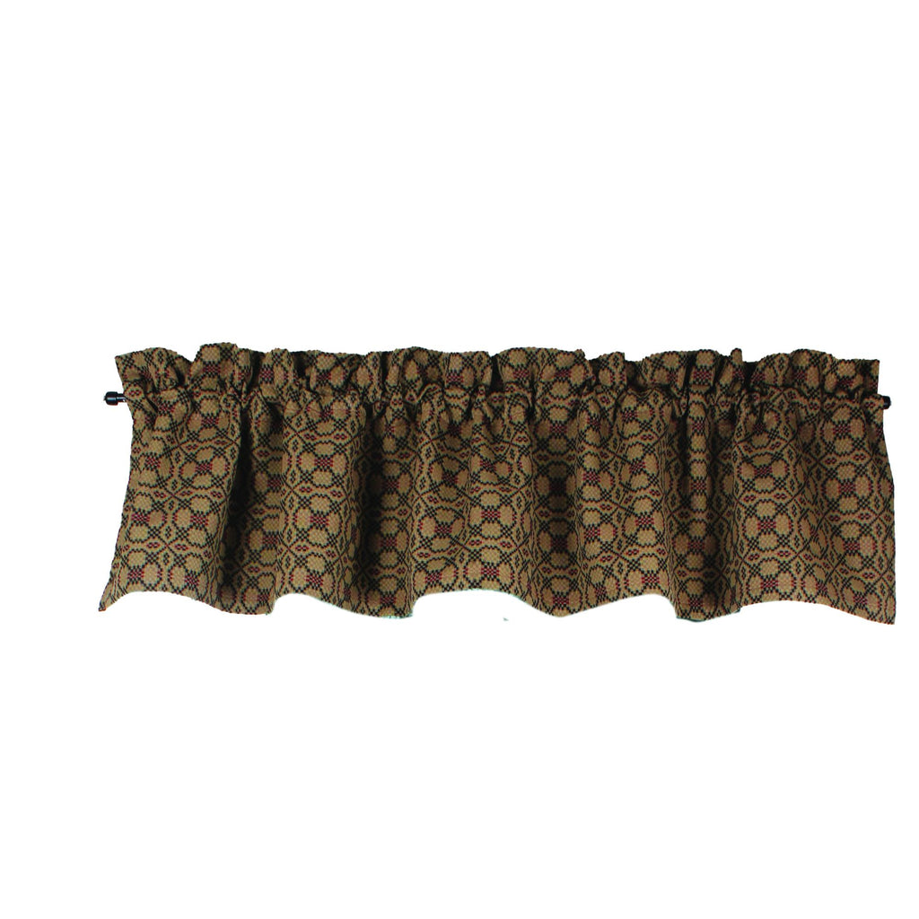 Kendall Jacquard Black Valance VL280011