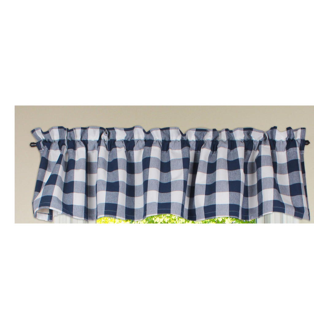 Buffalo Check Navy Blue Valance VL511014