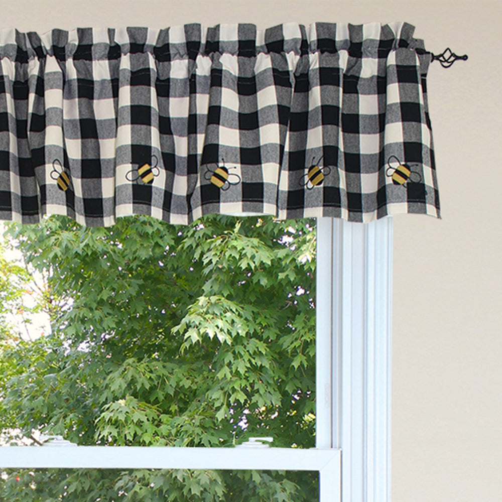 Bee Buffalo Check Valance Valance VL700001